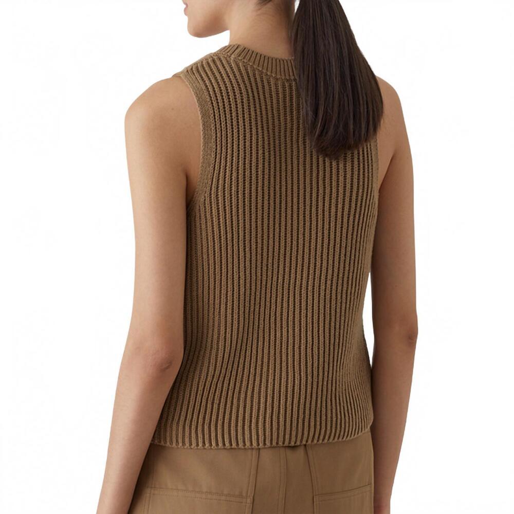 NEW CLOSED women's short sleeved knit top in nutmeg - Picture 3 of 3